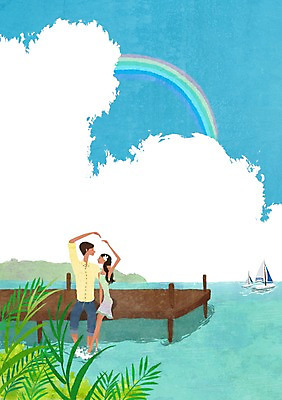 전신 PSD 식물 구름 커플 여자 남자 행복 바다 커플라이프 무지개 요트 데이트 일러스트 하늘 함께함 사랑 사람 앉기 손짓 성인 두명 손들기 마주보기 다정 하트 풀 가교 선박 성인만 국내일러스트 자연요소 모양 라이프스타일 건축물 감정 컨셉 수상교통 배_교통 관계 모션 파일형식