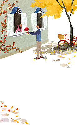 전신 PSD 나무 식물 건축물 커플 여자 남자 행복 꽃다발 커플라이프 프로포즈 데이트 일러스트 창문 함께함 사랑 서기 사람 성인 두명 건물 마주보기 자전거 다정 성인만 국내일러스트 라이프스타일 건축 꽃 감정 컨셉 관계 모션 바이크 파일형식