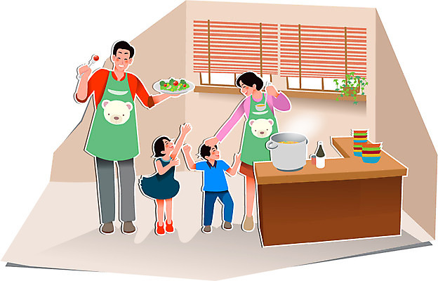 전신 식물 라이프스타일 그릇 식기 접시 여자 남자 딸 행복 화분 아들 어린이 포크 컨셉 채소 일러스트 창문 가족 탁자 엄마 함께함 요리 서기 사람 소녀 소년 여러명 성인 라이프 주방 앞치마 화목 샐러드 피규어 블라인드 아빠 페이퍼아트 냄비 종이공예 국자 국내일러스트 AI파일 감정 음식 가구 다수 관계 모션 주방용품 생활 미니어처 커튼 솥 공예 파일형식 벡터