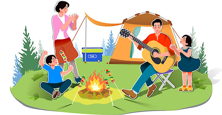 전신 나무 식물 라이프스타일 여자 남자 딸 행복 아들 어린이 악기 컨셉 연주 의자 일러스트 가족 엄마 함께함 텐트 서기 사람 앉기 소녀 소년 여러명 성인 라이프 화목 캠핑 피규어 기타 풀 꼬치 아빠 페이퍼아트 모닥불 구이 종이공예 화로 꼬치구이 국내일러스트 AI파일 그릇 감정 음악 음식 가구 다수 관계 모션 불 현악기 레저 캠핑도구 생활 미니어처 공예 파일형식 벡터