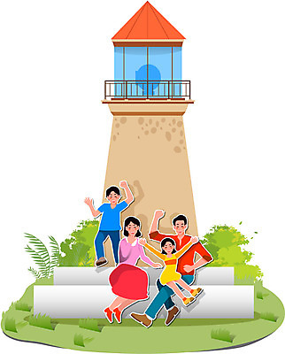 전신 나무 식물 라이프스타일 시설물 건축물 여자 남자 딸 행복 아들 어린이 컨셉 일러스트 가족 엄마 등대 함께함 서기 사람 앉기 소녀 소년 여러명 성인 건물 라이프 계단 탑 화목 피규어 풀 아빠 페이퍼아트 종이공예 국내일러스트 AI파일 건축 감정 다수 관계 모션 생활 미니어처 공예 파일형식 벡터