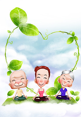 전신 PSD 식물 라이프스타일 여자 할아버지 노년 남자 행복 할머니 포즈 일러스트 요가 건강 웃음 사람 앉기 잔디 성인 라이프 세명 실버라이프 노후 운동 요가자세 하트 풀 사회 실버 복지 노인복지 노인만 성인만 국내일러스트 모양 웰빙 감정 모션 표정 생활 사회이슈 공동체 파일형식