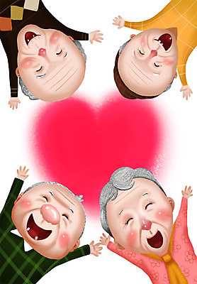 PSD 라이프스타일 여자 노년 남자 행복 일러스트 웃음 사람 여러명 상반신 성인 라이프 실버라이프 노후 손들기 하트 사회 실버 복지 노인복지 노인만 성인만 국내일러스트 모양 감정 다수 모션 표정 생활 사회이슈 공동체 파일형식