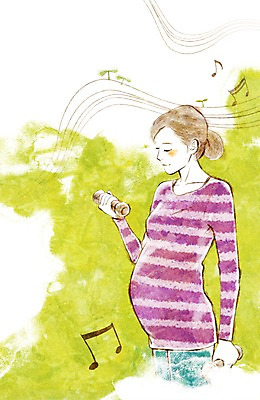 PSD 우먼라이프 라이프스타일 여자 행복 음악 음표 일러스트 엄마 한명 서기 들기 사람 상반신 성인 라이프 운동 임산부 임신 아령 출산 보호 태교 설레임 여자만 여자한명만 성인여자만 성인만 국내일러스트 1 기호 감정 컨셉 가족 모션 문화예술 건강 생활 파일형식