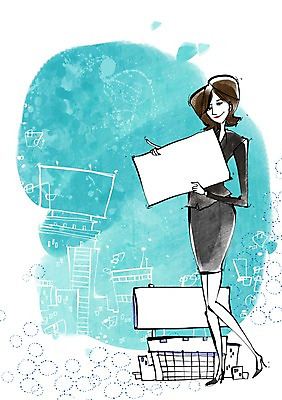 전신 PSD 건축물 배너 여자 종이 백그라운드 일러스트 비즈니스 안내 간판 프레임 한명 서기 들기 사람 정장 성인 건물 팻말 직장인 비즈니스우먼 알림 여자만 여자한명만 성인여자만 성인만 국내일러스트 직업 1 옷 건축 모션 파일형식