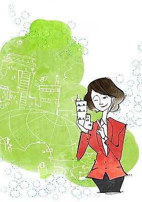 PSD 여자 백그라운드 일러스트 비즈니스 한명 서기 들기 사람 정장 빌딩 상반신 성인 건물 글로벌 글로벌비즈니스 직장인 비즈니스우먼 여자만 여자한명만 성인여자만 성인만 국내일러스트 직업 1 건축물 옷 모션 파일형식