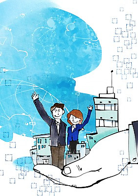 전신 PSD 건축물 손 여자 남자 백그라운드 일러스트 비즈니스 서기 사람 정장 빌딩 성인 두명 건물 신체부위 손들기 인사 직장인 비즈니스맨 비즈니스우먼 손인사 성인만 국내일러스트 직업 옷 건축 모션 예절 파일형식