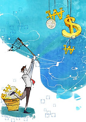 전신 PSD 여자 남자 백그라운드 돈 일러스트 비즈니스 한명 서기 들기 사람 정장 성인 금융 경제 바구니 달러 동전 직장인 비즈니스맨 비즈니스우먼 원화 화폐기호 그물 성인만 국내일러스트 직업 1 기호 옷 모션 재산 화폐 파일형식