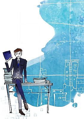 전신 PSD 건축물 남자 백그라운드 일러스트 비즈니스 창문 한명 들기 사람 앉기 정장 성인 건물 사무실 업무 직장인 비즈니스맨 책상 문서 파일 남자만 남자한명만 성인남자만 성인만 국내일러스트 직업 1 옷 건축 가구 모션 작업 파일형식