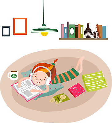 전신 우먼라이프 라이프스타일 여자 행복 여유 음료 엎드리기 액자 쿠션 일러스트 휴식 디저트 조명 선반 한명 사람 라이프 책 컵 눕기 과자 헤드셋 펼침 음악감상 여자만 여자한명만 국내일러스트 AI파일 1 식기 감정 음식 음향기기 가구 컨셉 모션 생활 헤드폰 감상 파일형식 벡터