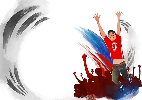 전신 PSD 남자 실루엣 일러스트 응원 한국 웃음 사람 여러명 성인 달리기 손들기 점프 파이팅 기쁨 자신감 국기 군중 태극기 흥분 열정 열광 남자만 성인남자만 성인만 국내일러스트 감정 아시아 다수 모션 촬영기법 표정 파일형식