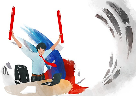 PSD 남자 의자 일러스트 응원 한국 한명 서기 웃음 들기 사람 상반신 성인 노트북 사무실 파이팅 기쁨 응원용품 자신감 막대기 국기 태극기 책상 흥분 열정 열광 남자만 남자한명만 성인남자만 성인만 국내일러스트 1 감정 아시아 가구 비즈니스 모션 표정 전자제품 오브젝트 파일형식