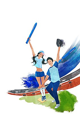 전신 PSD 커플 여자 남자 일러스트 응원 한국 웃음 사람 성인 두명 달리기 점프 파이팅 경기장 기쁨 야구 응원용품 글러브 권투글러브 자신감 막대기 흥분 열정 야구장 열광 객석 응원석 성인만 국내일러스트 감정 아시아 스포츠용품 장갑 스포츠시설 관계 모션 표정 구기 오브젝트 파일형식