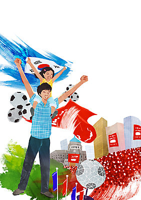 전신 PSD 건축물 배너템플릿 여자 남자 딸 어린이 스포츠 일러스트 축구공 공 가족 응원 거리 한국 서기 웃음 들기 사람 소녀 빌딩 여러명 성인 건물 손들기 파이팅 축구 기쁨 응원용품 현수막 자신감 목말 아빠 국기 군중 태극기 흥분 붉은악마 열정 열광 월드싸커 국내일러스트 템플릿 배너 건축 감정 아시아 다수 축구용품 관계 모션 표정 구기 오브젝트 파일형식