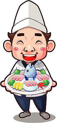 전신 직업 캐릭터 접시 남자 음식 일러스트 홍보캐릭터 요리사모자 어류 한명 서기 들기 사람 성인 요식업 식당 요리사 회 알림 음식점캐릭터 일식집 횟집 일본음식 남자만 남자한명만 성인남자만 성인만 일러캐릭터 AI파일 모자_잡화 1 식기 산업 모션 상점 수중동물 파일형식 벡터