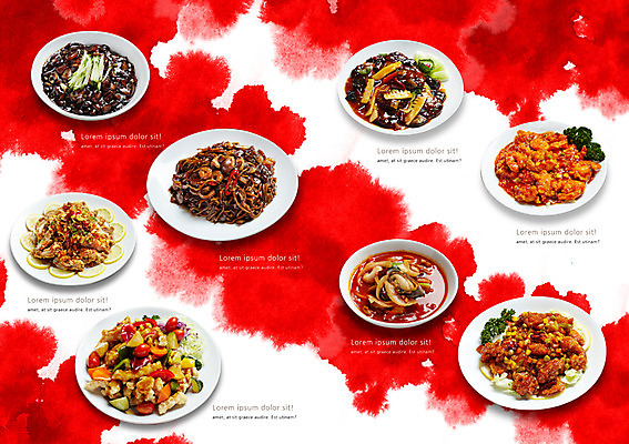 PSD 템플릿 편집 그릇 접시 표지디자인 북디자인 출판디자인 내지 음식 컬러 백그라운드 북커버 새우 중국문화 팜플렛 사람없음 빨간색 중식 요식업 식당 면류 면 짜장면 레몬 탕수육 짬뽕 깐쇼새우 깐풍기 난자완스 유린기 쟁반짜장 이미지템플릿 동양문화 식기 산업 외국문화 과일 갑각류 상점 파일형식