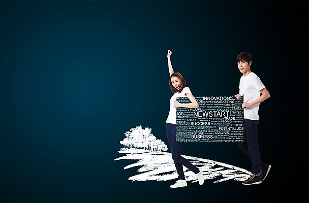 전신 PSD 편집 편집이미지 학생 배너 커플 여자 남자 대학생 새출발 새로움 프레임 서기 웃음 사람 동양인 손짓 20대 성인 두명 손들기 파이팅 희망 한국인 알림 청년만 성인만 이미지편집 감정 컨셉 관계 모션 표정 인종 청년 출발 파일형식