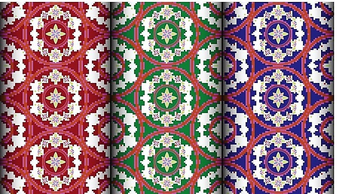 EPS 해외이미지 모양 디자인 백그라운드 패턴 일러스트 벽지 추상 그래픽 장식 컬러풀 직물 해외202004 해외일러스트 컬러 무늬 파일형식 벡터 이미지허브