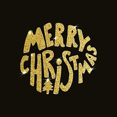 EPS 해외이미지 디자인 백그라운드 크리스마스 일러스트 타이포그라피 사람없음 반짝임 검은색 금색 축하 레터링 해외202004 해외일러스트 문자 기념일 컬러 컨셉 모션 파일형식 벡터 이미지허브