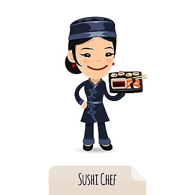 EPS 해외이미지 직업 캐릭터 여자 음식 일러스트 쟁반 요리 웃음 사람 동양인 식당 요리사 저녁식사 흰색 기모노 두루마리 서비스 준비 연어 고립 대두 해외202004 해외일러스트 일러캐릭터 컬러 표정 어류 인종 상점 식사 일본전통의상 파일형식 벡터 이미지허브