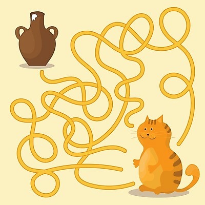 EPS 해외이미지 캐릭터 디자인 교육 길 어린이 생각 패턴 일러스트 놀이 출입구 미술 운동 고양이 우유 게임 퍼즐 그리기 연결 만화 앨범 방향 뇌 그림 미로 해결 방법 해외202004 해외일러스트 일러캐릭터 무늬 포유류 모션 문화예술 유제품 건강 사람 반려동물 파일형식 벡터 이미지허브