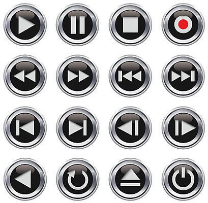 EPS 해외이미지 음악 일러스트 사람없음 세트 원형 정지 재생 광택 일시정지 빨리감기 되감기 반복재생 음소거 인터페이스 전원버튼 제어 플레이 플레이어 중지_중단 해외일러스트 도형 모션 버튼 문화예술 전원_전기 파일형식 벡터 이미지허브
