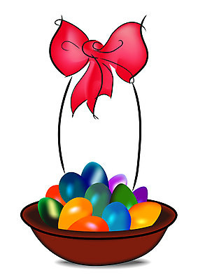 EPS 해외이미지 계절 리본 일러스트 휴가 부활절 선물 컬러풀 바구니 고립 해외202004 해외일러스트 기념일 컬러 파일형식 벡터 이미지허브