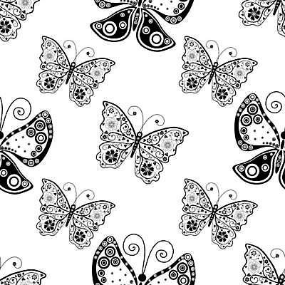 EPS 해외이미지 문양 나비 패턴 일러스트 사람없음 화려 해외일러스트 곤충 컨셉 무늬 파일형식 벡터 이미지허브