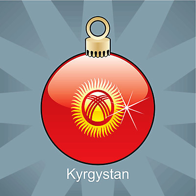 EPS 해외이미지 아시아 크리스마스 겨울 일러스트 전구 휴가 선물 깃발 심볼 사인 전국 키르기스스탄 해외202004 해외일러스트 계절 기념일 나라 중앙아시아 파일형식 벡터 이미지허브