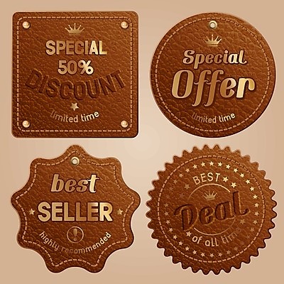 EPS 해외이미지 스티커 일러스트 사람없음 세트 갈색 라벨 빈티지 해외202004 해외일러스트 컬러 컨셉 프레임 파일형식 벡터 이미지허브