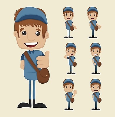 EPS 해외이미지 직업 캐릭터 디자인 남자 행복 감정 포즈 유니폼 가방 일러스트 비즈니스 통신 성공 노동자 봉투 아이디어 서기 사람 성인 세트 인포그래픽 엄지손가락 자신감 만화 편지 우체부 서비스 사인 경영자 전송 경영 고립 마스코트 캐리커처 캡모자 많음 해외202004 해외일러스트 일러캐릭터 모자_잡화 잡화 옷 컨셉 손가락 모션 그림 리더 파일형식 벡터 이미지허브