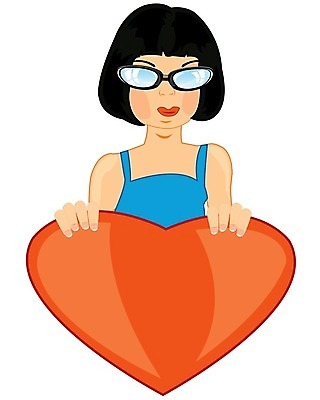 EPS 해외이미지 안경 일러스트 관계 갈색머리 사랑 빨간색 유행 하트 심볼 사인 흰배경 스타일 해외202004 해외일러스트 모양 헤어스타일 잡화 감정 컬러 백그라운드 흰색 파일형식 벡터 이미지허브