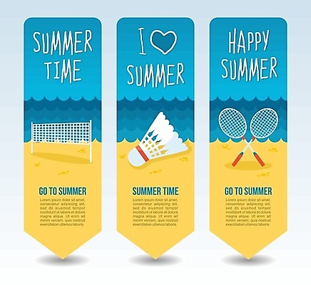 EPS 해외이미지 배너 세로배너 일러스트 해변 사람없음 파란색 노란색 하트 배드민턴라켓 네트 셔틀콕 배너세트 해외202004 해외일러스트 모양 스포츠용품 스포츠 바다 컬러 세로 세트 라켓 파일형식 벡터 이미지허브