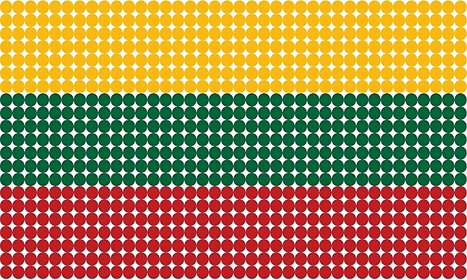 EPS 해외이미지 디자인 배너 유럽 백그라운드 일러스트 추상 그래픽 빨간색 초록색 노란색 깃발 점 원형 심볼 사인 애국심 고립 리투아니아 전국 해외202004 해외일러스트 도형 나라 컬러 무늬 파일형식 벡터 이미지허브