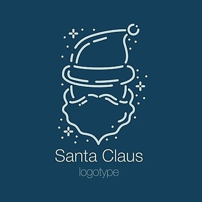 EPS 해외이미지 디자인 크리스마스 라인일러스트 일러스트 사람없음 산타클로스 축하 남색 심볼 라인아트 해외202004 해외일러스트 기념일 선 컬러 컨셉 파일형식 벡터 이미지허브