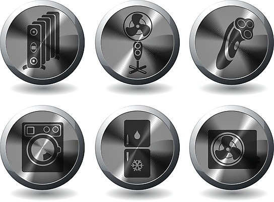 EPS 해외이미지 클립아트 디자인 일러스트 세트 기계 장비 심볼 냉장고 면도기 샴푸 환풍기 라디에이터 해외202004 해외일러스트 위생용품 가전제품 파일형식 벡터 이미지허브