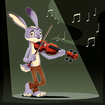 EPS 해외이미지 동물 캐릭터 음악 일러스트 포유류 열쇠 요정 이야기 쪽지 토끼 악단 만화 바이올린 바이올리니스트 오케스트라 교향곡 마스코트 우화 해외202004 해외일러스트 일러캐릭터 현악기 문화예술 반려동물 연주자 파일형식 벡터 이미지허브