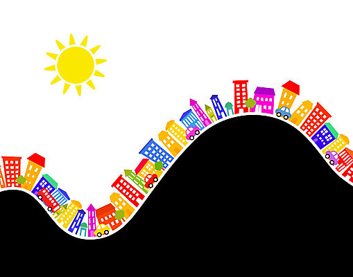 EPS 해외이미지 도로 파도 백그라운드 곡선 일러스트 건축양식 거리 풍경 경사 건물 그래픽 도시풍경 컬러풀 태양 도시 만화 언덕 타운 카피스페이스 해외202004 해외일러스트 자연요소 건축물 건축 길 선 바다 컬러 교통시설 공백 파일형식 벡터 이미지허브