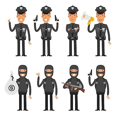 EPS 해외이미지 직업 캐릭터 디자인 산업 무기 유니폼 돈 일러스트 가면 미술 사람 그래픽 세트 업무 플랫 경찰 만화 수집 가득함 오브젝트 서비스 클립 법 공정 캐리커처 테러리스트 해외202004 해외일러스트 일러캐릭터 옷 문화예술 작업 재산 범죄인 그림 테러 파일형식 벡터 이미지허브