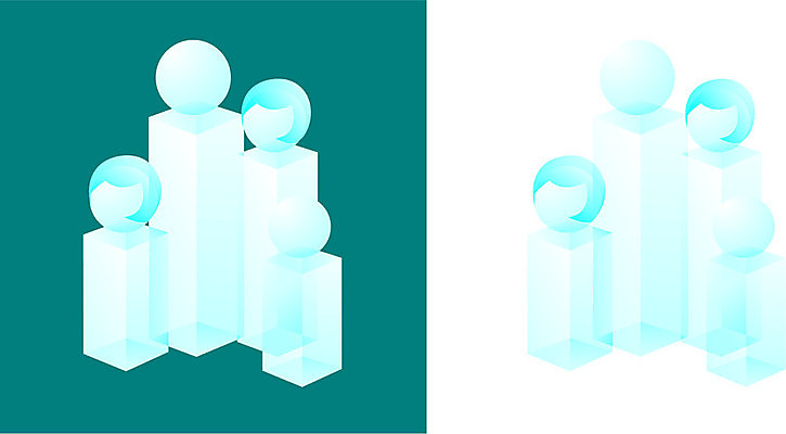 EPS 해외이미지 딸 아들 일러스트 가족 엄마 남편 미래 사랑 빛 3D 자녀 아내 투명 아빠 볼륨 크리스탈 심볼 해외202004 해외일러스트 감정 컨셉 관계 광석 디지털합성 파일형식 벡터 이미지허브