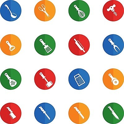 EPS 해외이미지 포크 컨셉 채소 일러스트 주방용품 세트 굽기 심볼 국자 주걱 밀대 와인오프너 해외202004 해외일러스트 식기 생활용품 구이 병따개 파일형식 벡터 음식 오브젝트 이미지허브