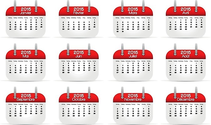 EPS 해외이미지 일러스트 새해 달력 시간 날짜 연도 2015년 월 해외202004 해외일러스트 파일형식 벡터 이미지허브