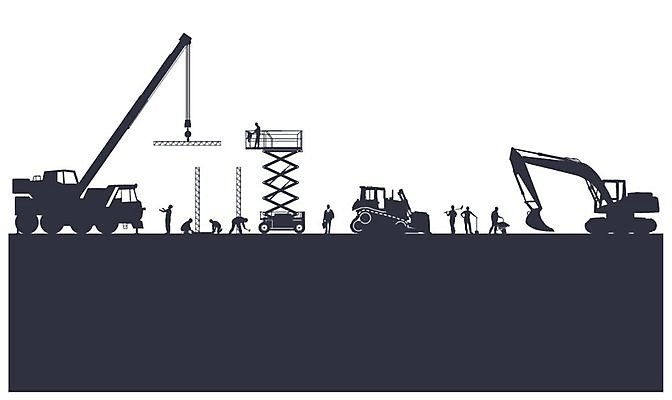 EPS 해외이미지 일러스트 노동자 건설업 건물 작업 수리 땅 불도저 굴착기 기중기 지게차 유지 발판 건축업자 재주꾼 채점 콘크리트 건설근로자 해외202004 해외일러스트 직업 건축물 건축 산업 중장비 성적 파일형식 벡터 이미지허브