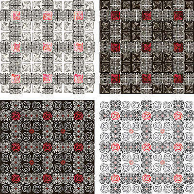 EPS 해외이미지 백그라운드 일러스트 나선형 빨간색 검은색 회색 흰색 원형 정사각형 오리지널 환각 해외202004 해외일러스트 도형 컬러 무늬 증상 파일형식 벡터 이미지허브