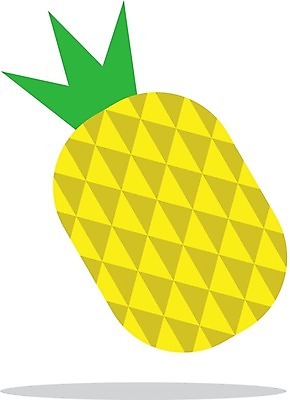EPS 해외이미지 일러스트 그림자 사람없음 노란색 파인애플 해외202004 해외일러스트 컬러 과일 열대과일 파일형식 벡터 이미지허브