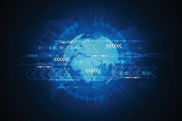 EPS 해외이미지 디자인 지구 컨셉 일러스트 추상 미래 사람없음 그래픽 파란색 세계 디지털 해외202004 해외일러스트 컬러 무늬 파일형식 벡터 이미지허브