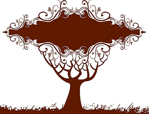 EPS 해외이미지 나무 일러스트 프레임 사람없음 장식 빨간색 빈티지 클래식 고급 해외202004 해외일러스트 식물 컬러 컨셉 파일형식 벡터 이미지허브