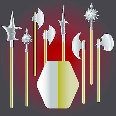 EPS 해외이미지 모양 디자인 창 무기 컨셉 일러스트 손잡이 세트 금속 힘 회색 칼날 중세 칼 보호 철 심볼 사인 클럽 그림 군용 날카로움 도끼 공상 방패 스파이크 단검 휘장 고립 그런지 옛날 철강 해외202004 해외일러스트 컬러 재질 군대 역사 검 파일형식 벡터 이미지허브