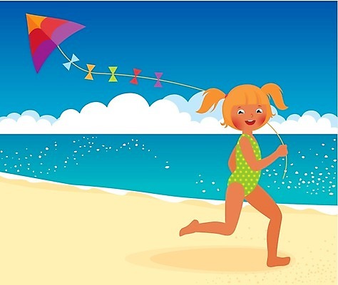 EPS 해외이미지 행복 모래 바다 백그라운드 일러스트 자연 하늘 바람 웃음 야외 물 달리기 자유 선탠 연 장면 해외202004 해외일러스트 자연요소 감정 컨셉 모션 날씨 표정 놀이용품 생태계 파일형식 벡터 이미지허브