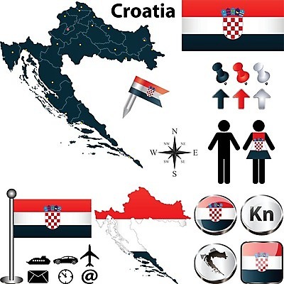 EPS 해외이미지 모양 템플릿 실루엣 유럽 여행 지도 일러스트 경계선 깃발 땅 심볼 사인 지역 크로아티아 공화국 자그레브 전국 지도책 지리 해외202004 해외일러스트 나라 선 촬영기법 책 경계 파일형식 벡터 이미지허브